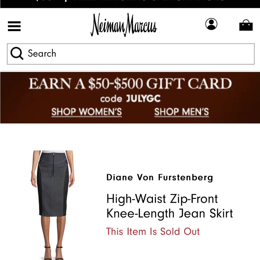 Diane von Fürstenberg, sexy denim pencil skirt with stretch-LIKE NEW! - Picture 5 of 15